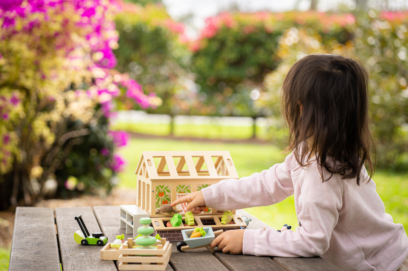 Greenhouse with Garden Set