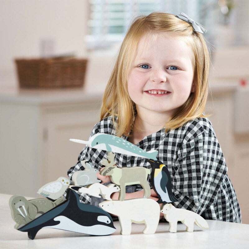 Polar Animals Display Shelf Set