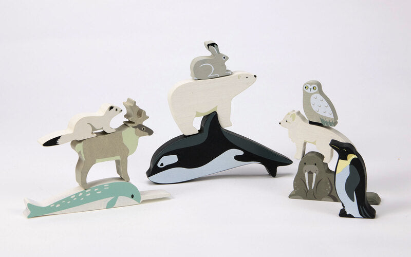 Polar Animals Display Shelf Set