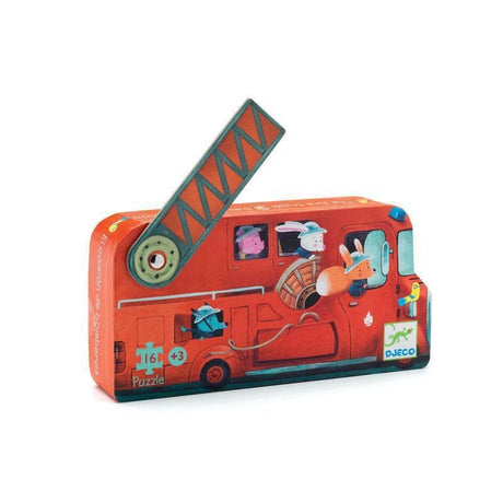 The Fire Truck Silhouette Puzzle - 16pc