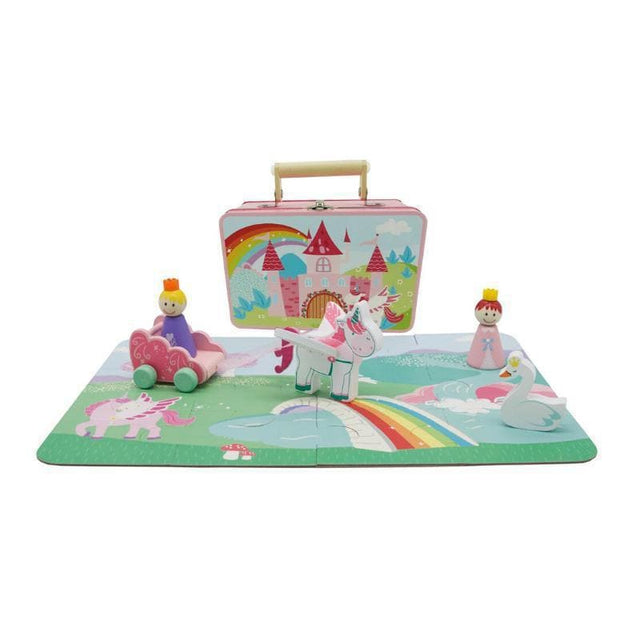 Unicorn Playset in Tin Case