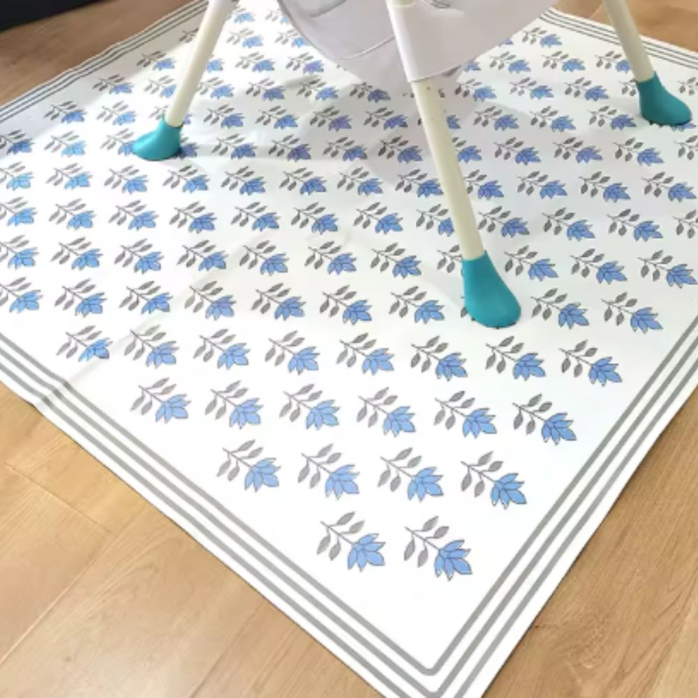 Vegan Leather Indigo Bloom Splat Mat