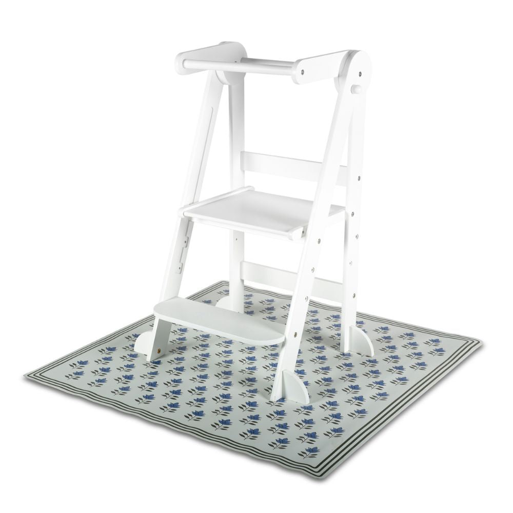 Vegan Leather Indigo Bloom Splat Mat