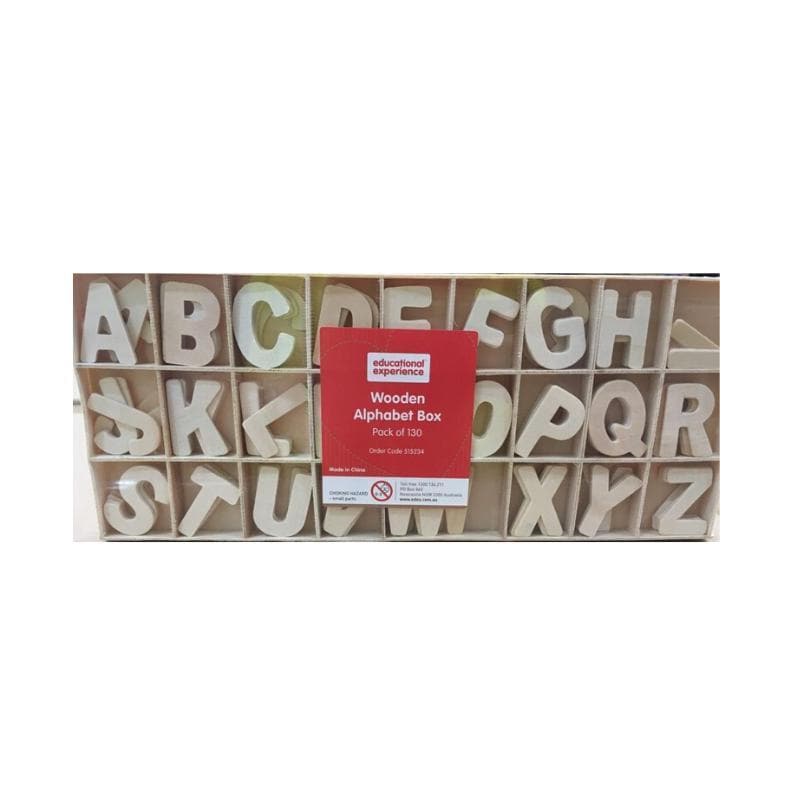 Wooden Alphabet Box 130 pieces