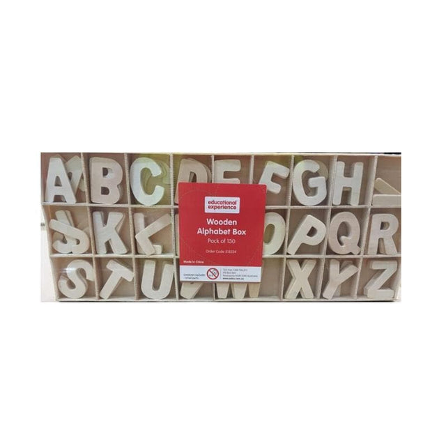 Wooden Alphabet Box 130 pieces