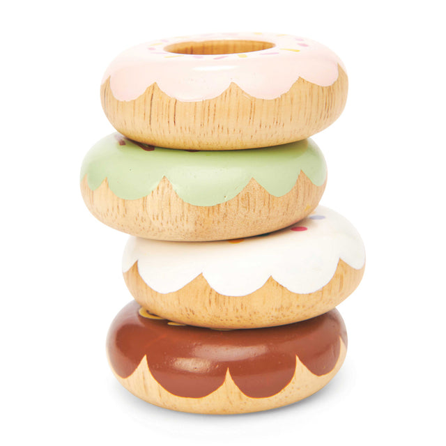 Wooden Doughnut Play Food Set - 4 Piece