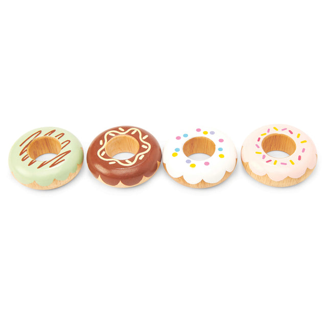Wooden Doughnut Play Food Set - 4 Piece