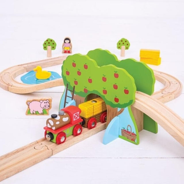 Wooden Farm Train Set