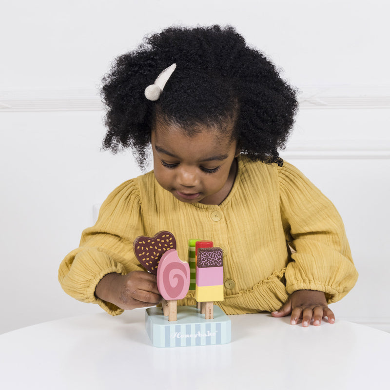 Wooden Ice Lollies Popsicles - 7 Piece