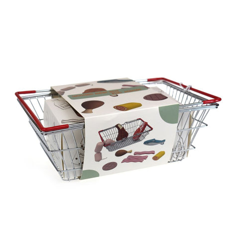 Wooden Meat & Fish Playset With Metal Basket