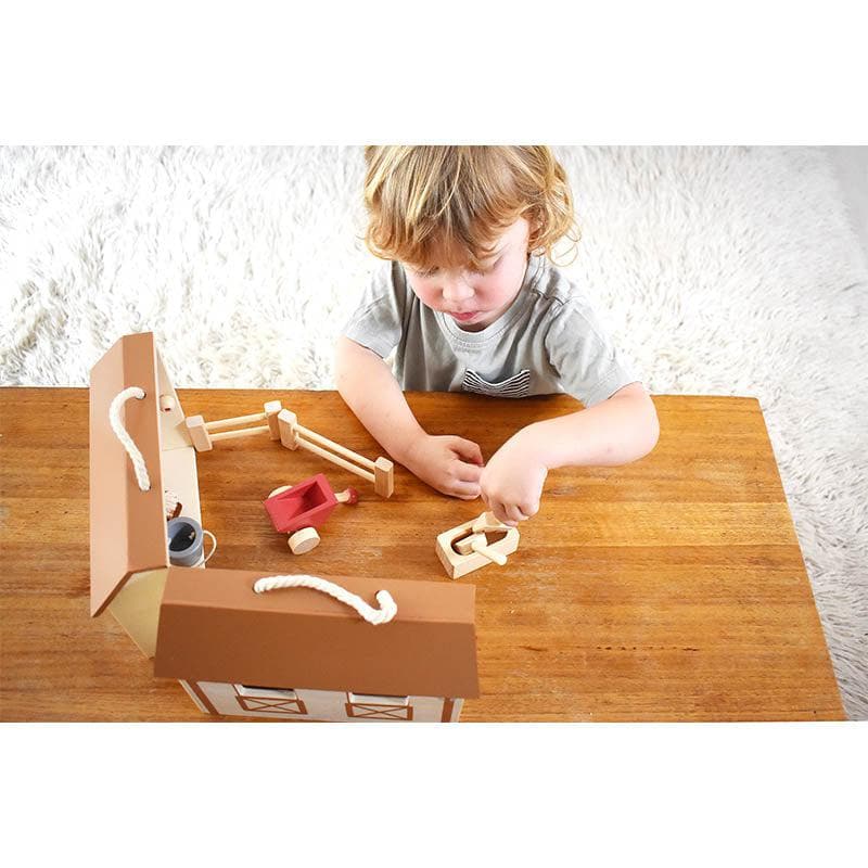 Wooden Portable Horse Stable Playset