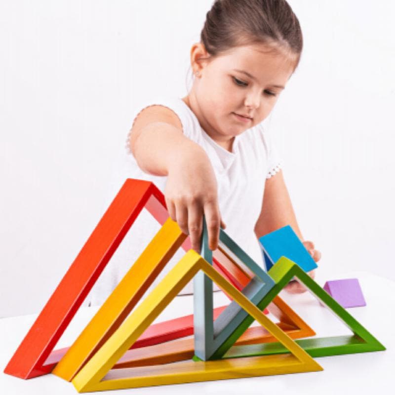 Wooden Stacking Triangles