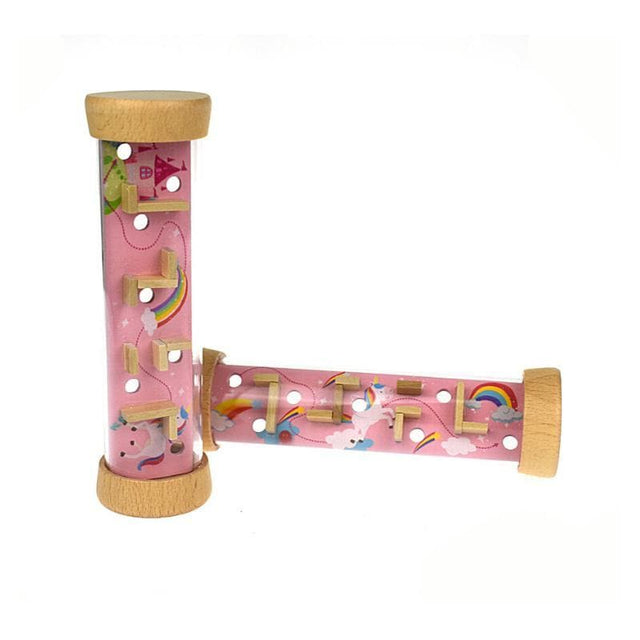 Wooden Unicorn and Dinosaur Labyrinth in Tube