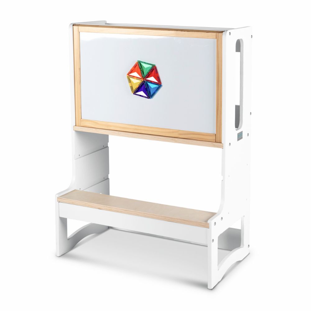 XL Double Learning Tower - White & Birch
