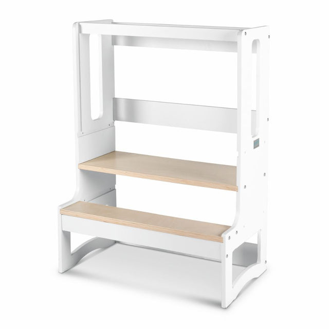 XL Double Learning Tower - White & Birch