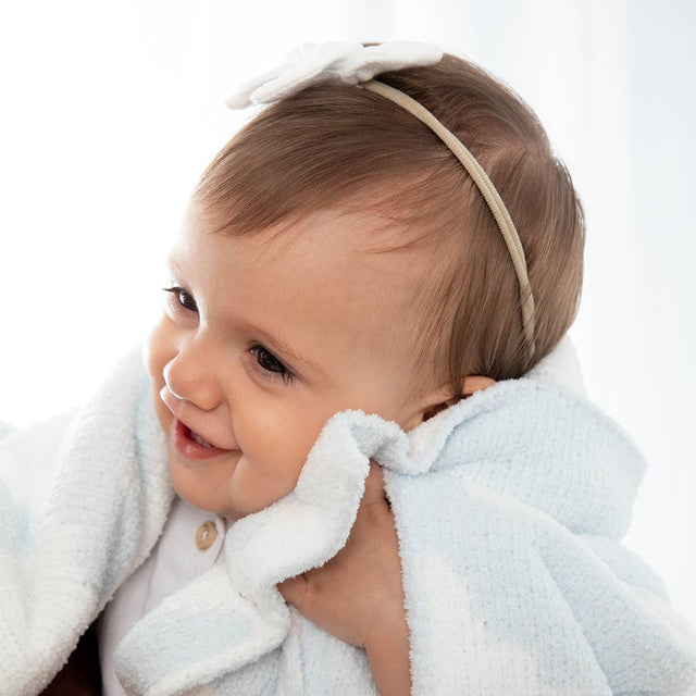 Chenille Blanket - Blue Clouds