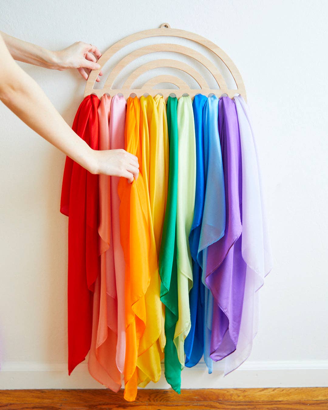 Large Rainbow Playsilk Display