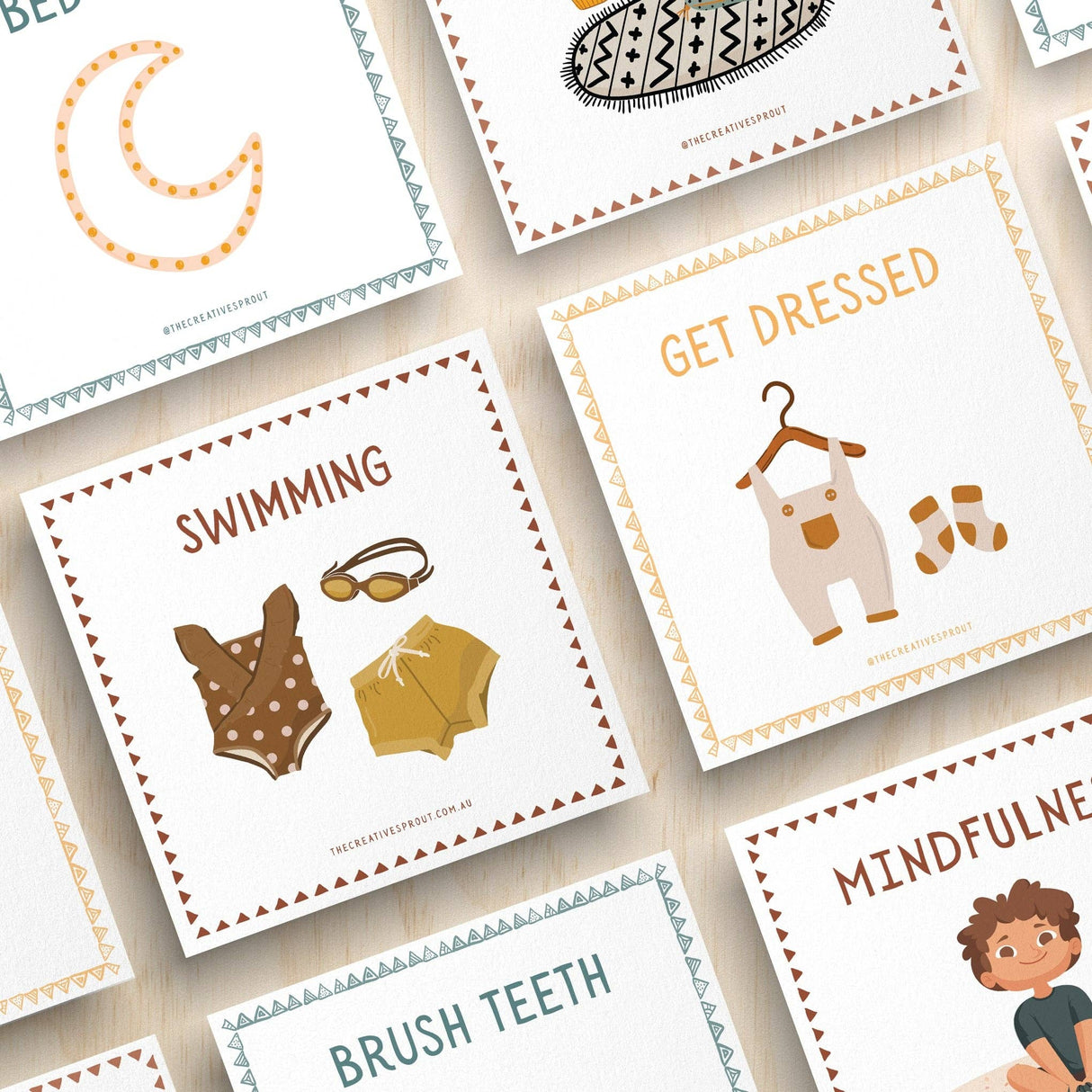72 Daily Routine Cards - Visual Aids for Home, School & More