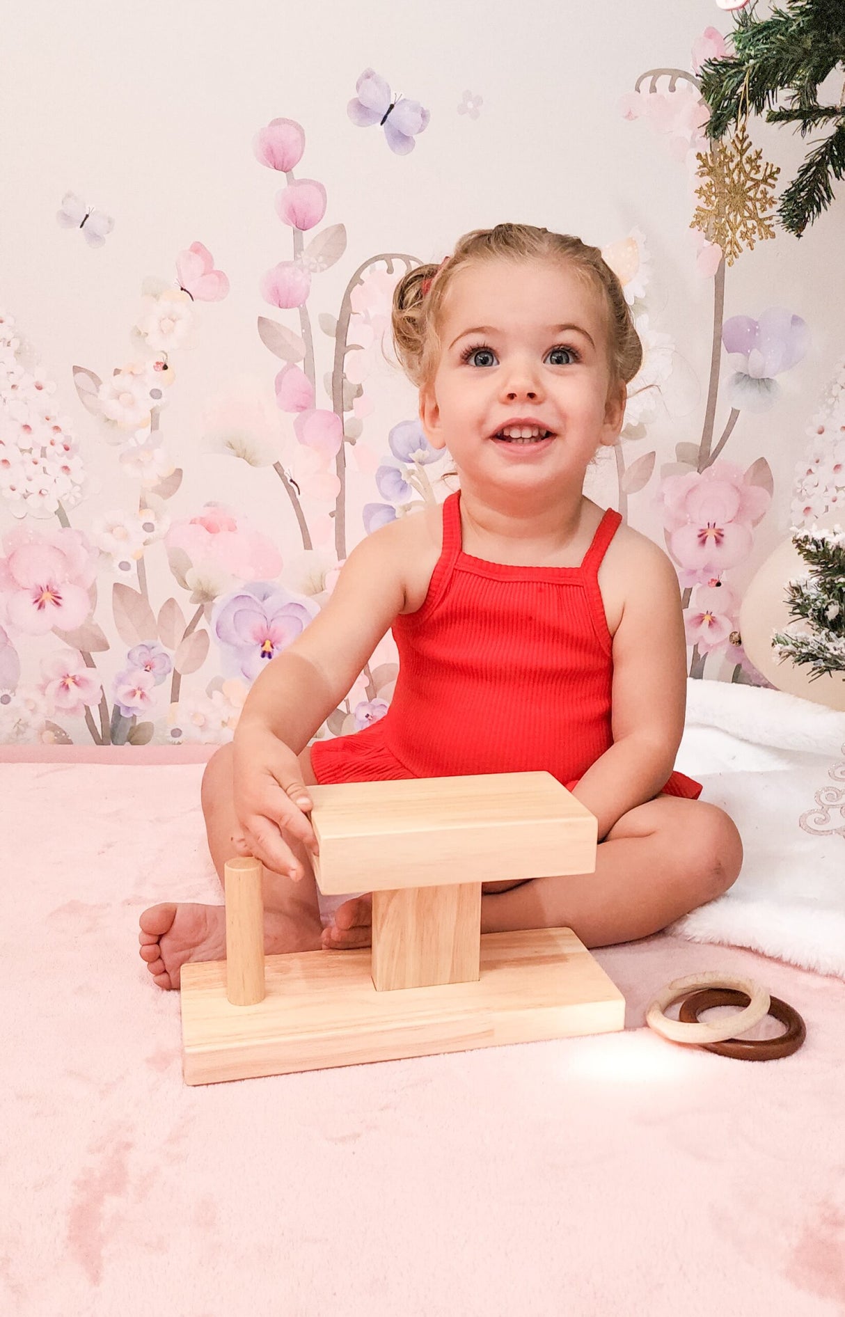 Wooden Montessori Rings Activity