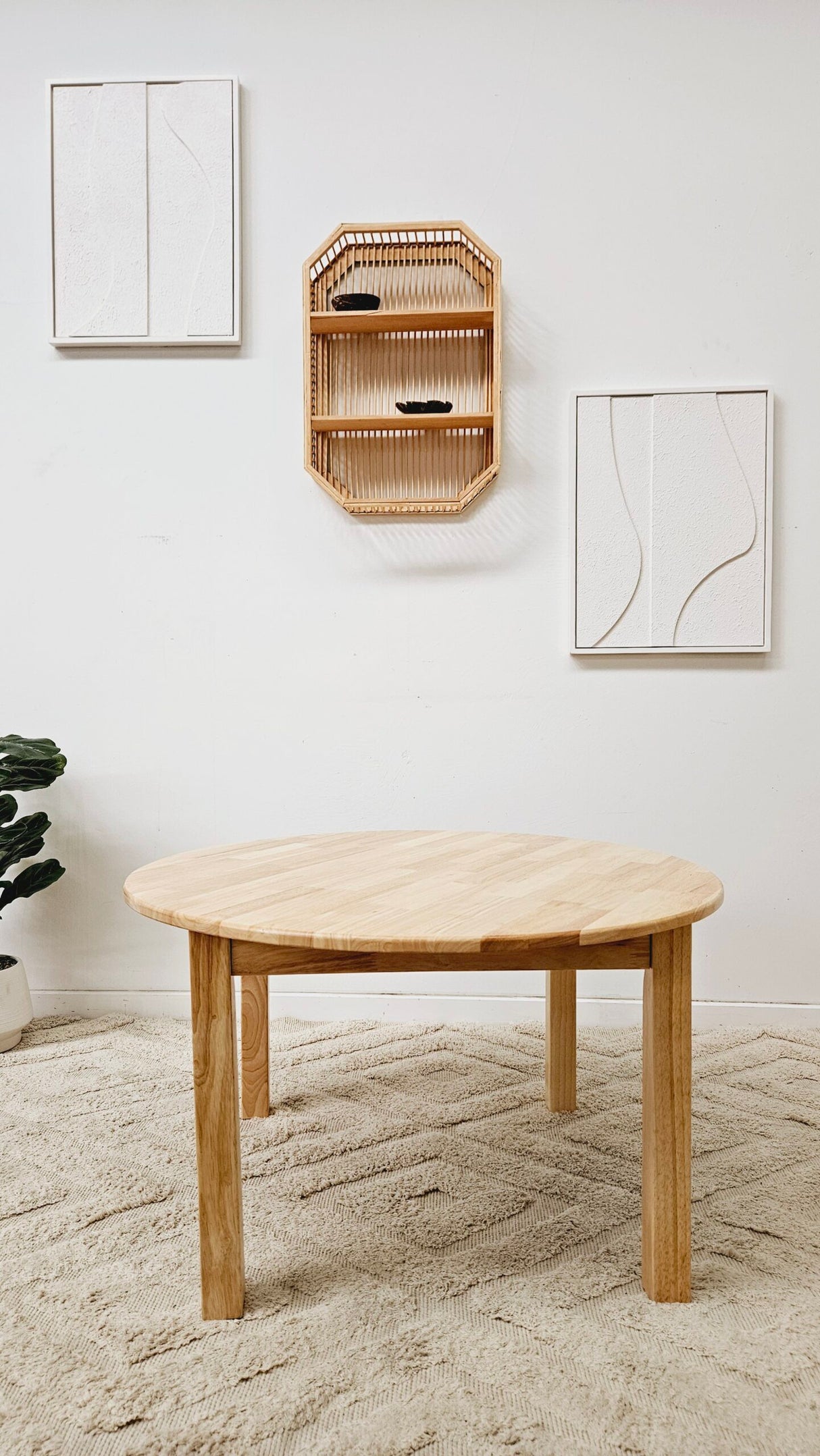 Round Table 90cm – Rubber Wood