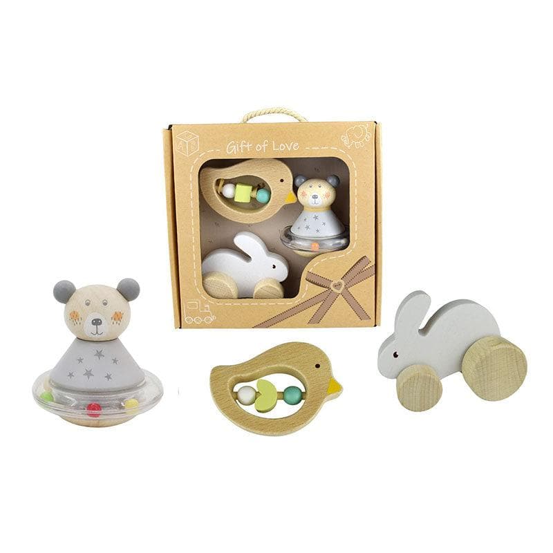 Calm and Breezy Baby Gift Set - Bunny Bird Bear