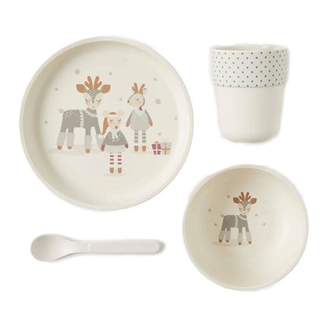 Christmas Helpers Bamboo 4pc Dining Set-Kitchen Play-My Happy Helpers
