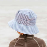 Kids Beach Bucket Sun Hat - Nautical Stripe-Outdoor Play-My Happy Helpers