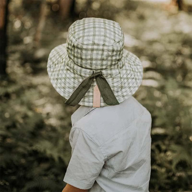 Kids Reversible Sun Hat - Noah / Olive