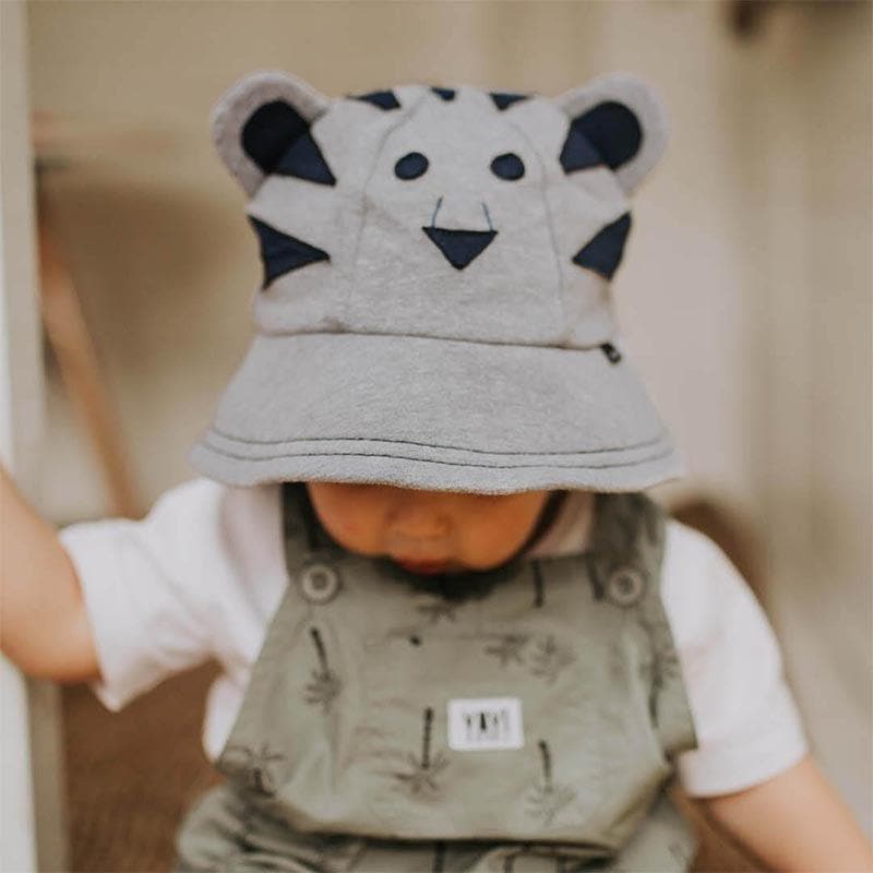 Lil' Tiger Toddler Bucket Hat - Grey Marle