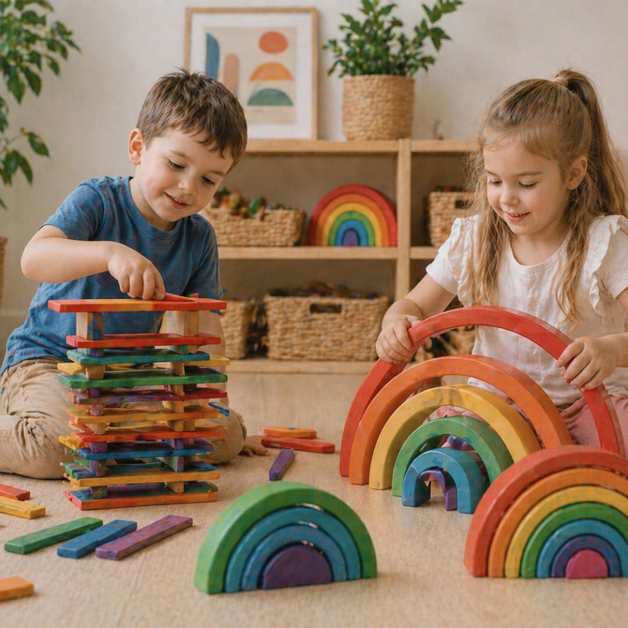 Wooden Rainbow Stackers
