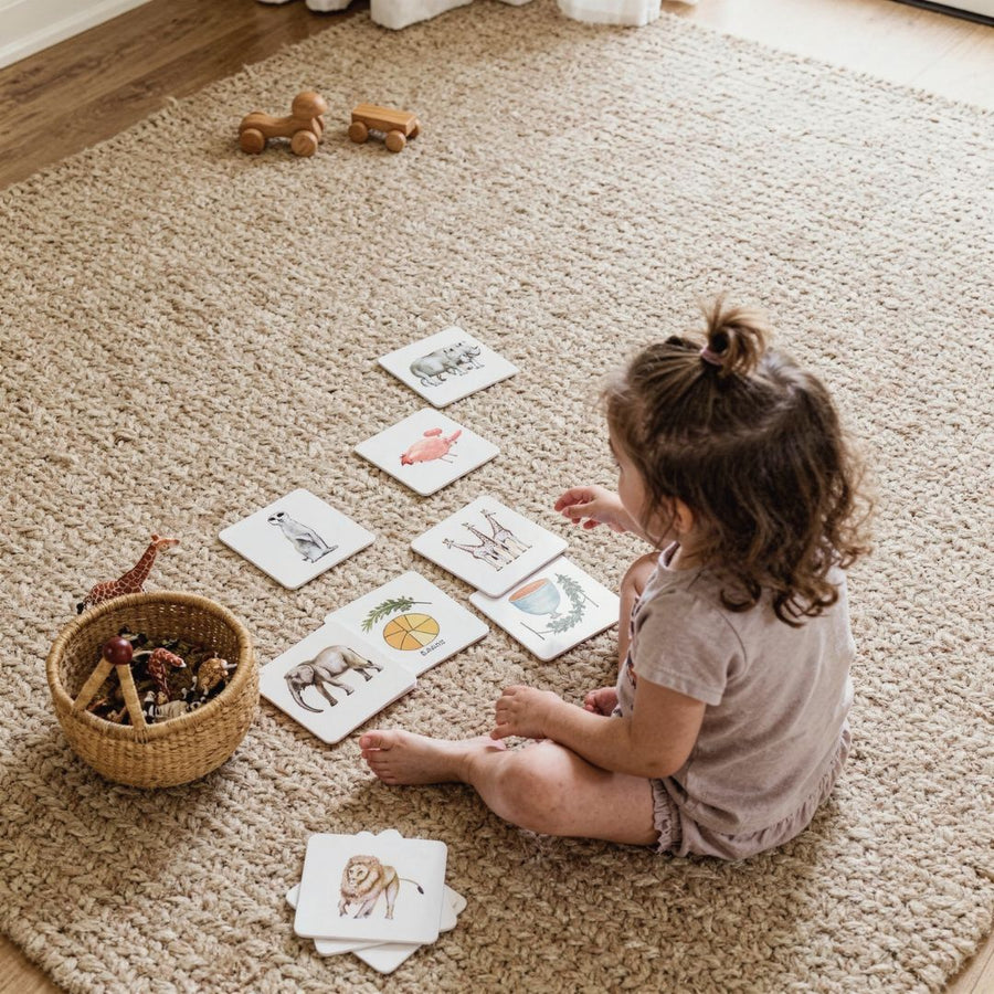 Kids Flashcards set out ready for play