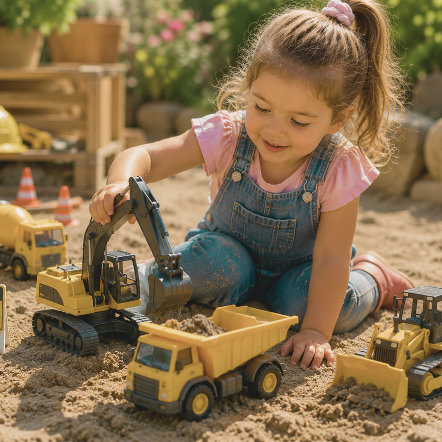 Digger Toys for Toddlers shown in a nursery setting