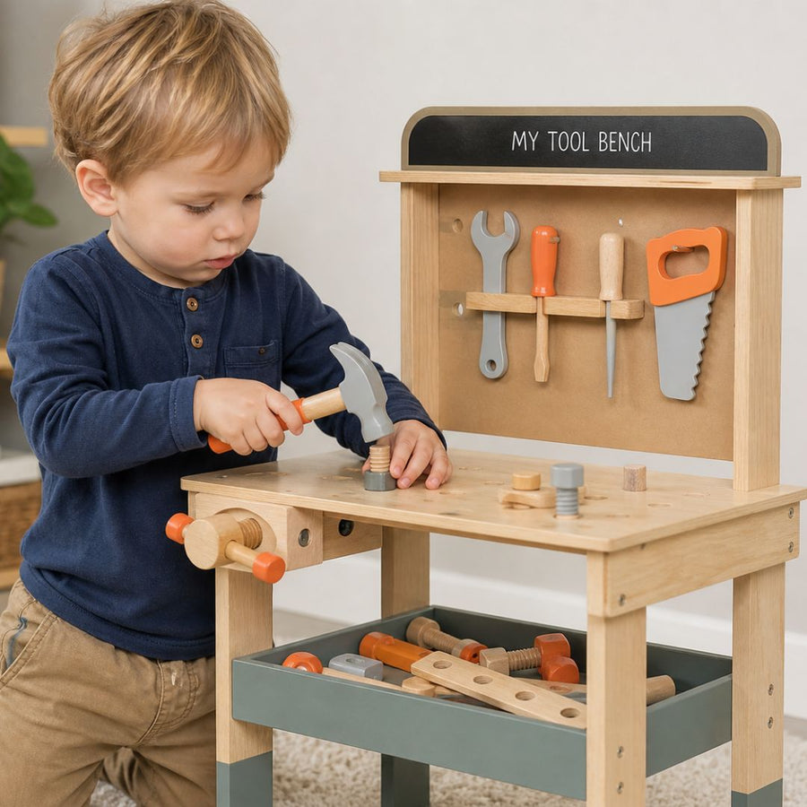 A selection of kids tool bench