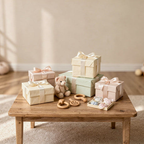 child developing skills through hands-on play with baby gifts