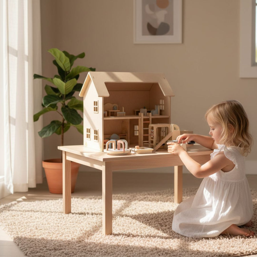 Doll House Furniture shown in a family home