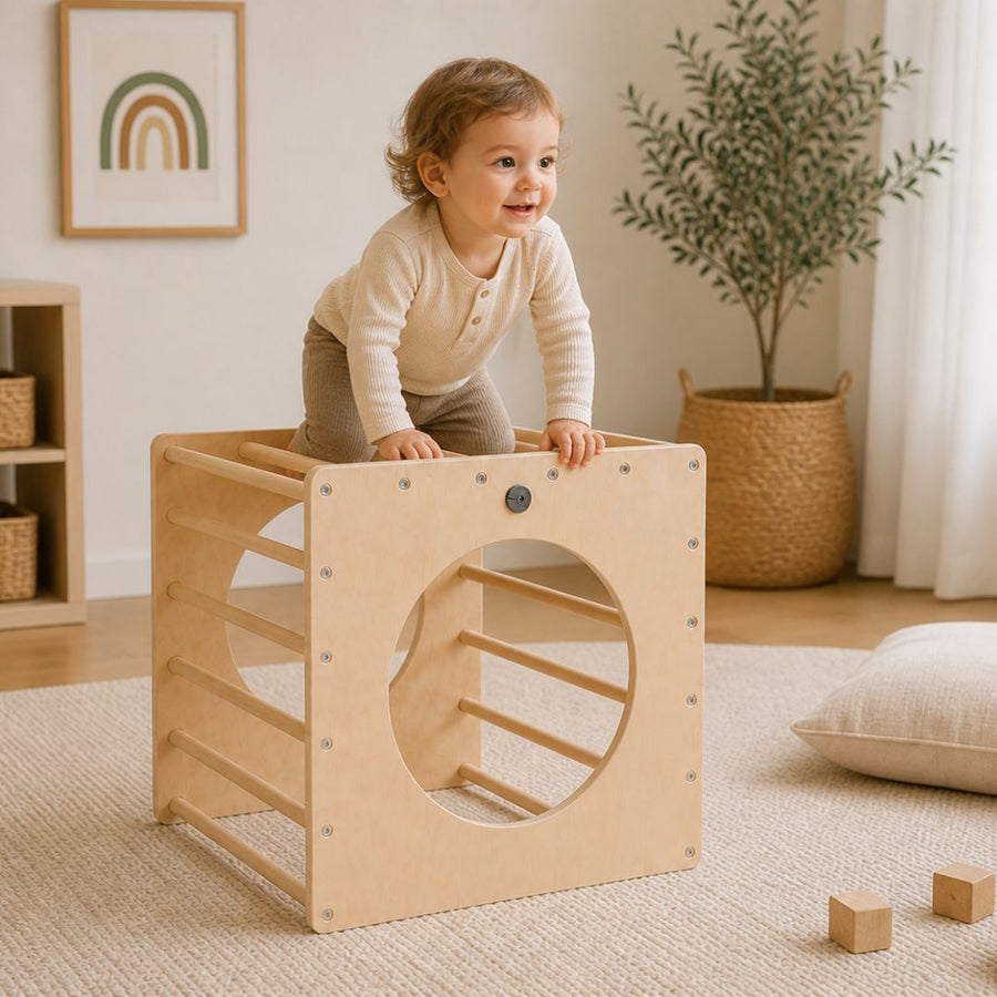 A selection of climbing cubes