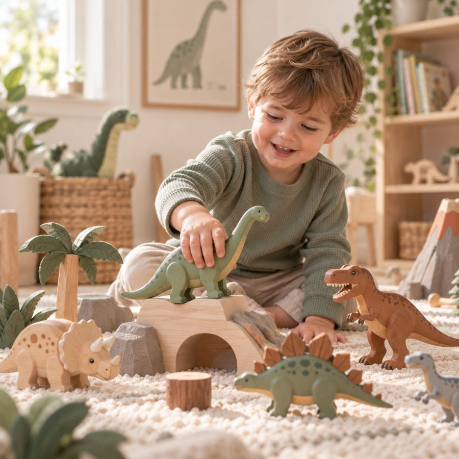 Dinosaur Toys shown in a playroom setting