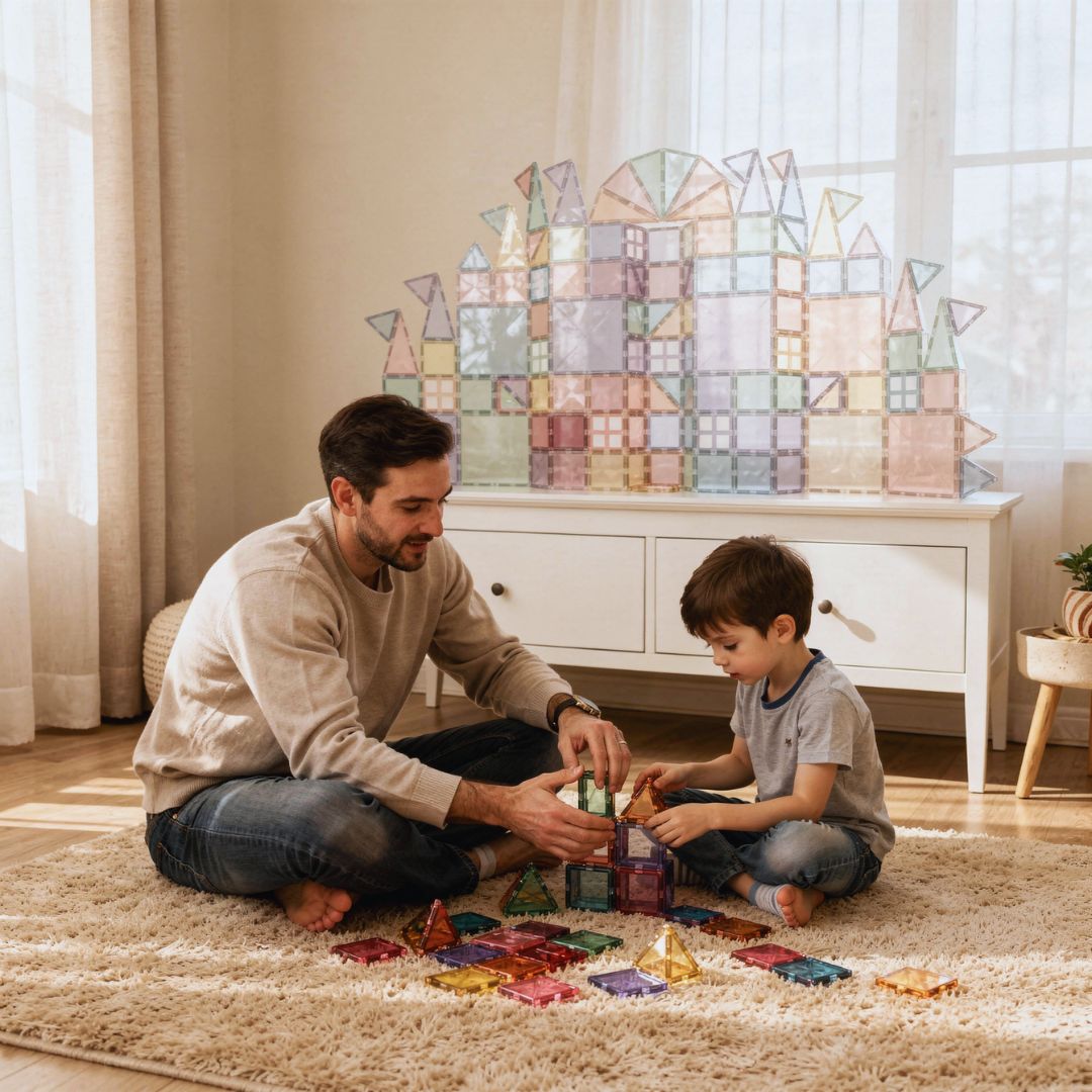 Magnetic Building Systems set out ready to use