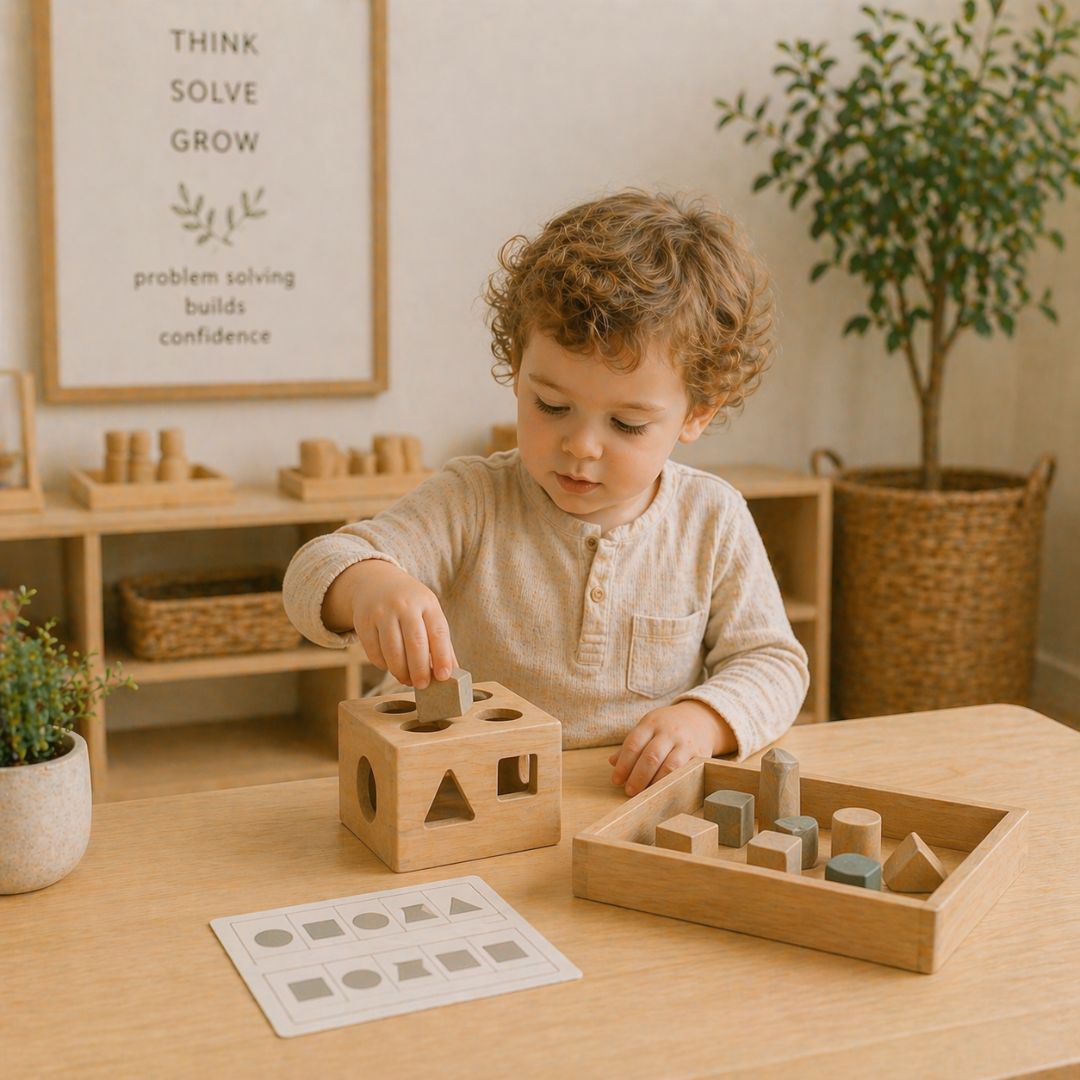 Problem Solving Toys shown in a playroom setting