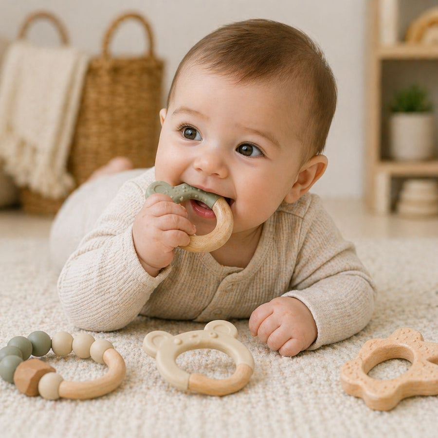 Teething Toys for Babies shown in a playroom setting