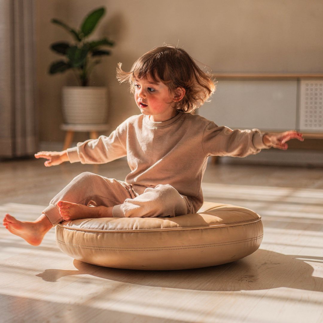 Child playing with vestibular input at home