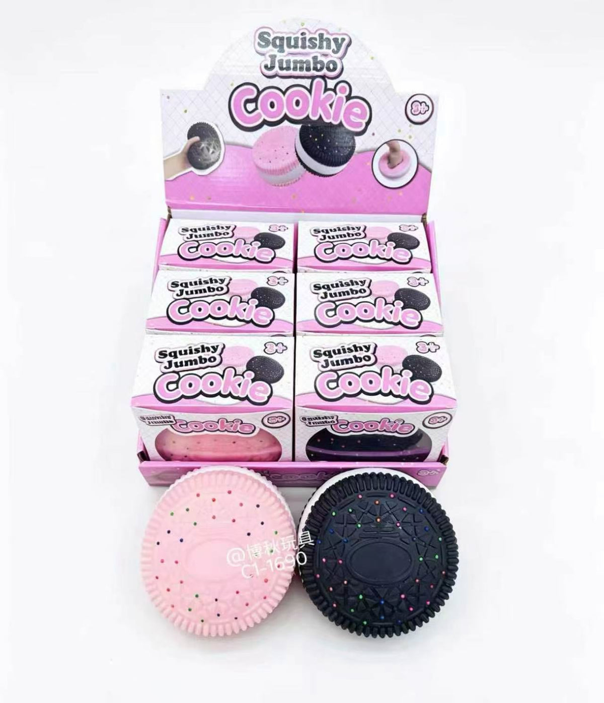 Squishy Jumbo Cookie Assorted (Only Sold in Display of 6)
