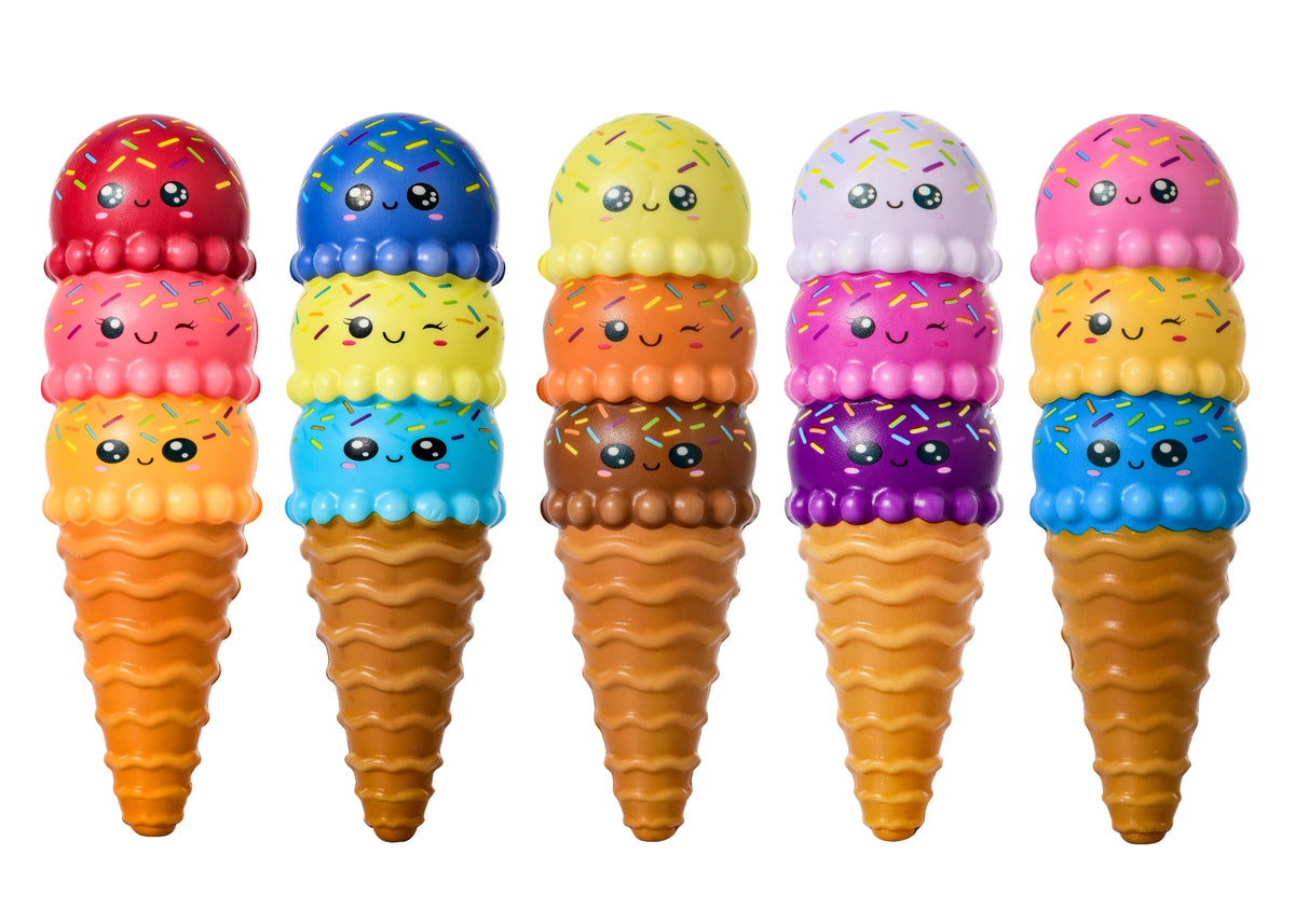 Keycraft Squishy Triple Scoop Ice Cream sensory squishy toy