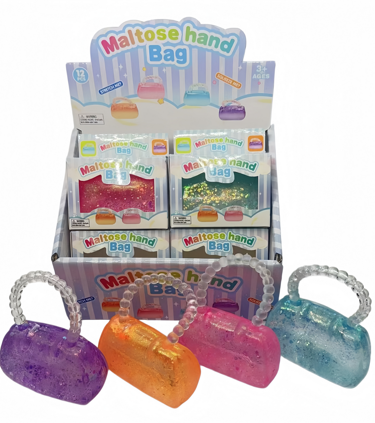 Keycraft Squishy Maltose Glitter Hand Bag sensory squishy toy