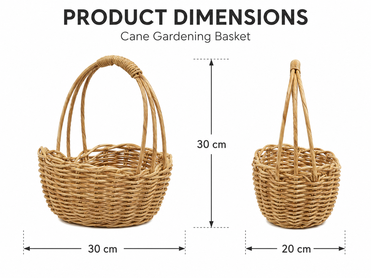 Cane Gardening Basket