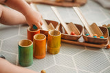 Rainbow Bamboo Sorting Tubes - Set of 6