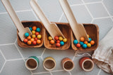 Rainbow Bamboo Sorting Tubes - Set of 6