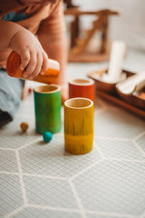 Rainbow Bamboo Sorting Tubes - Set of 6