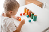 Rainbow Bamboo Sorting Tubes - Set of 6