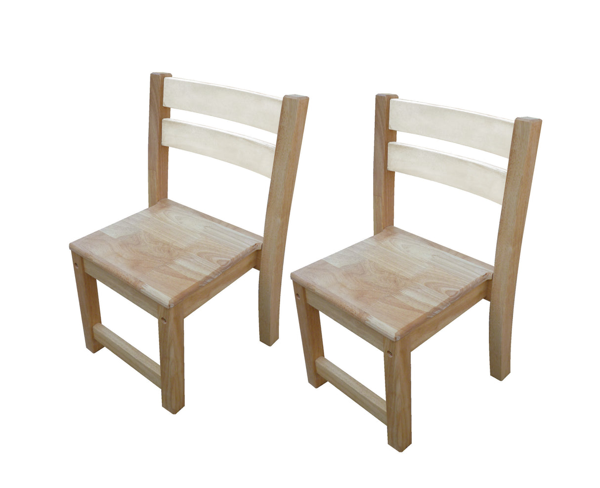 Rubber Wood Stacking Chair - Set of Two